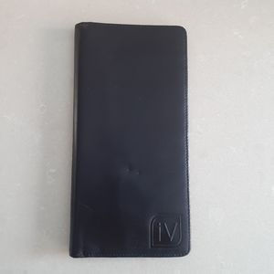 Rudsak Black Leather Passport Holder Wallet Travel Bag